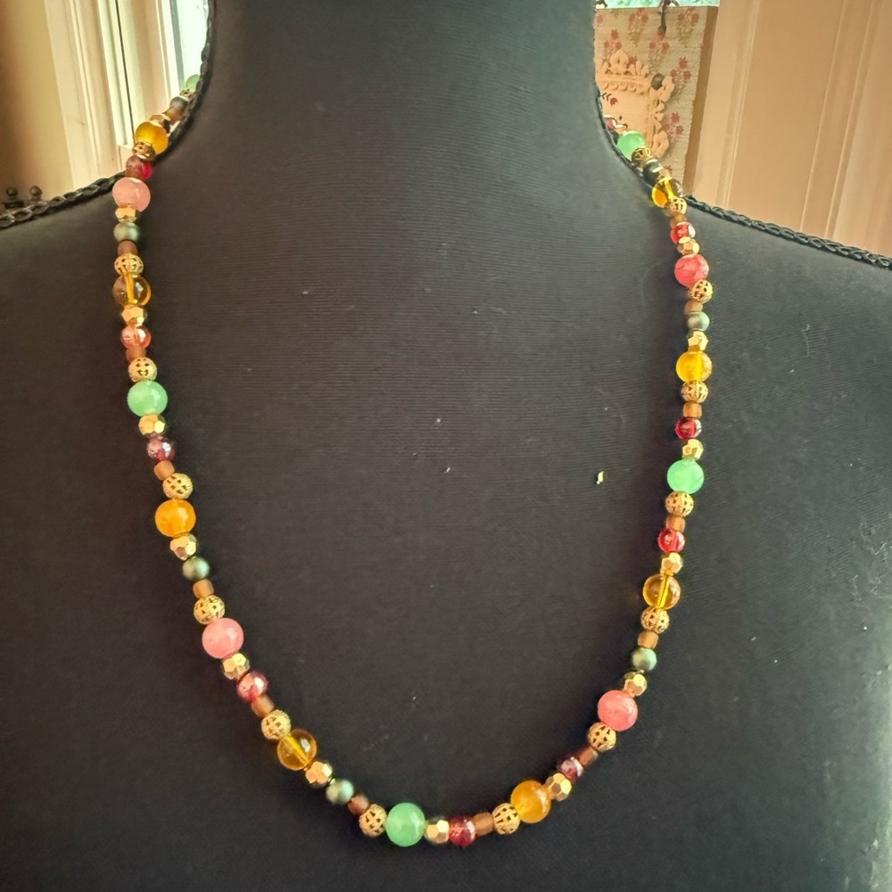 Vibrant Multicolor Beaded Necklace